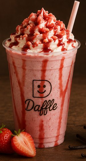 Milkshake Daffle de fresa